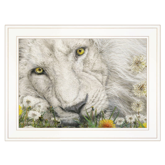 Dandy Lion 2 White Framed Print Wall Art - Homeroots