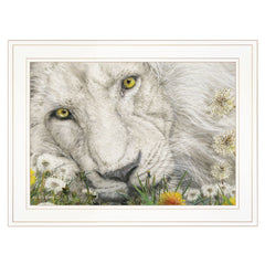 Dandy Lion 2 White Framed Print Wall Art - Homeroots