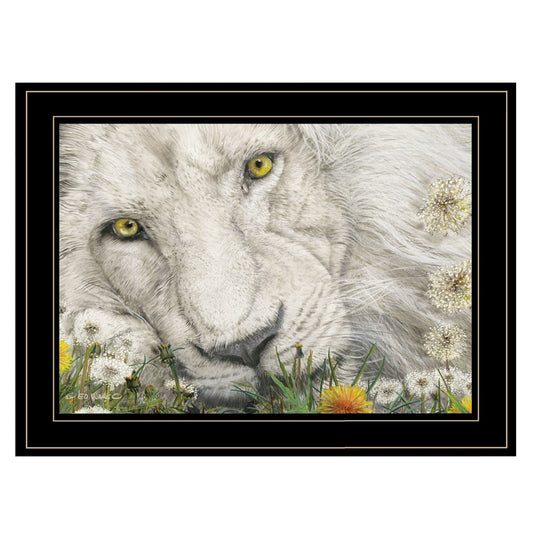 Dandy Lion 3 Black Framed Print Wall Art - Homeroots