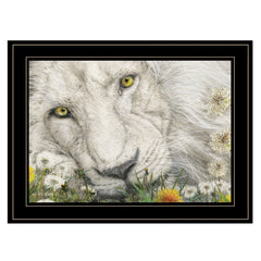 Dandy Lion 3 Black Framed Print Wall Art - Homeroots