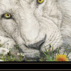 Dandy Lion 3 Black Framed Print Wall Art - Homeroots