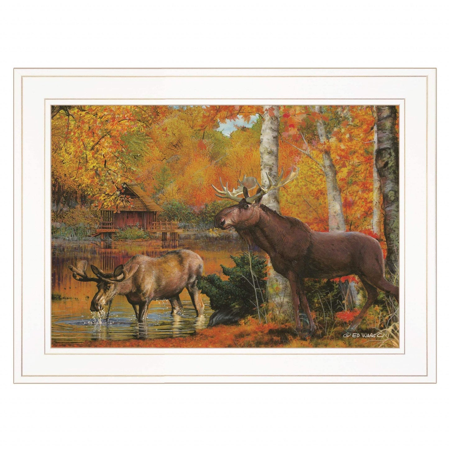 Peaceful Retreat 2 White Framed Print Wall Art - Homeroots - Flyclothing LLC