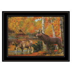 Peaceful Retreat 3 Black Framed Print Wall Art - Homeroots