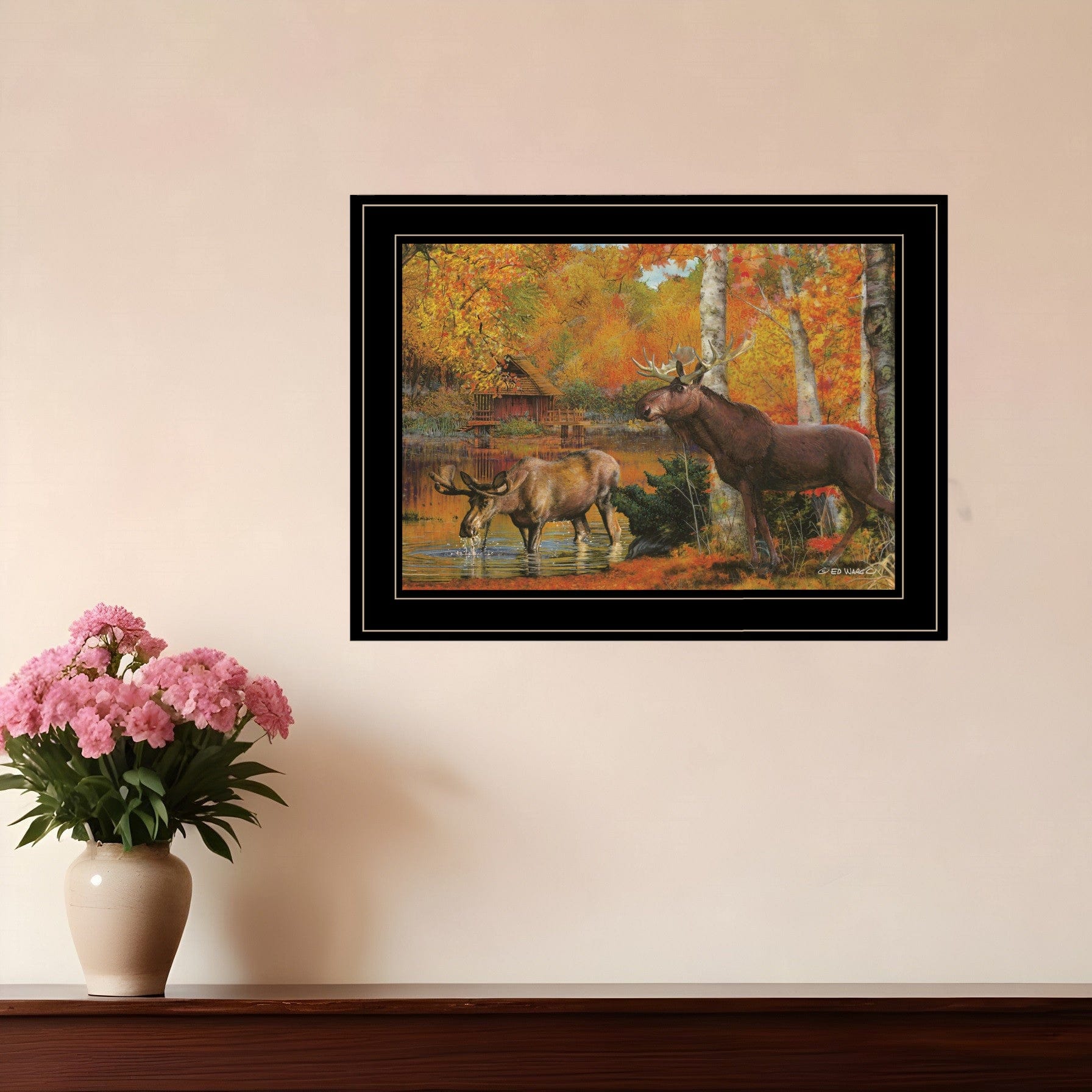 Peaceful Retreat 3 Black Framed Print Wall Art - Homeroots