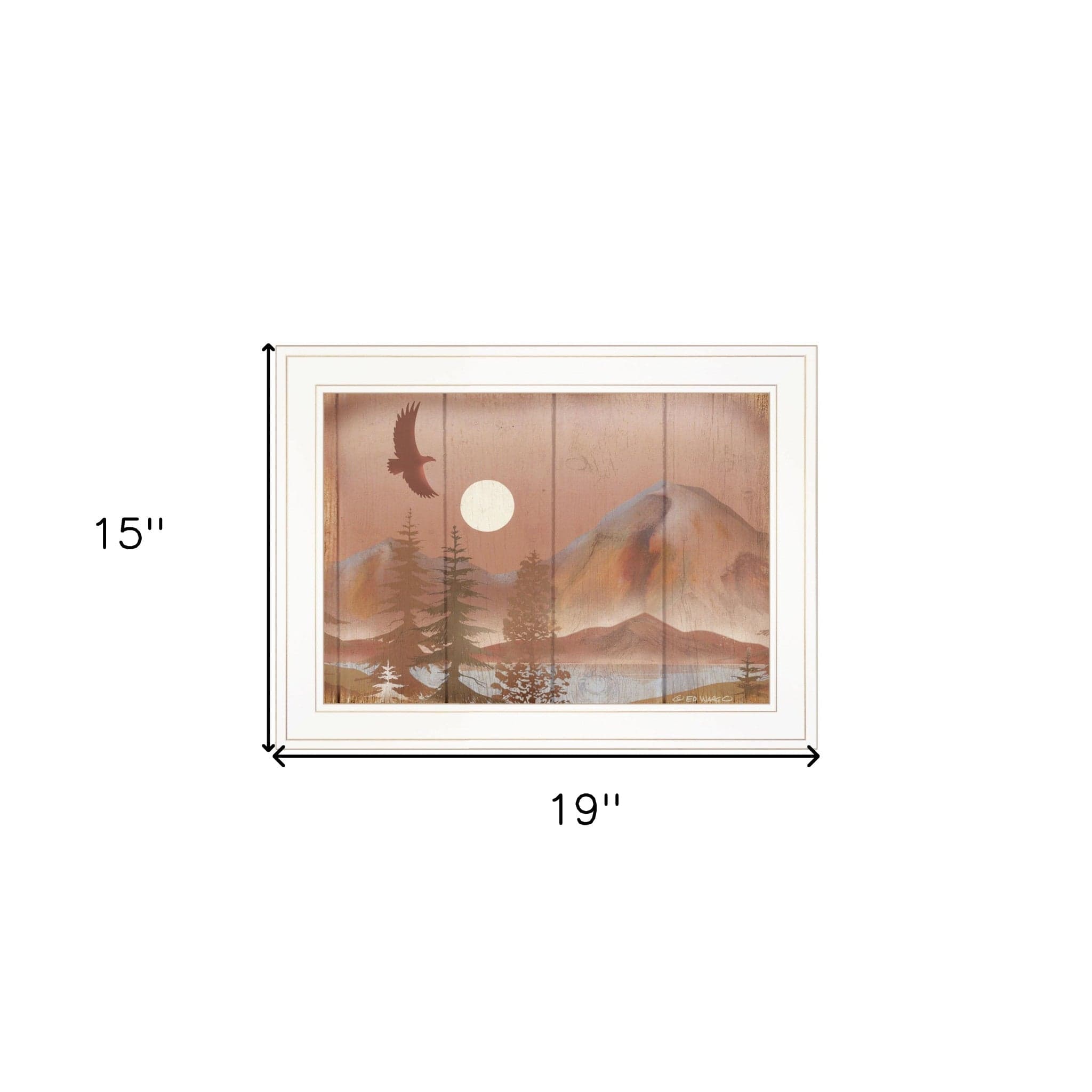 Full Moon I 1 White Framed Print Wall Art - Homeroots