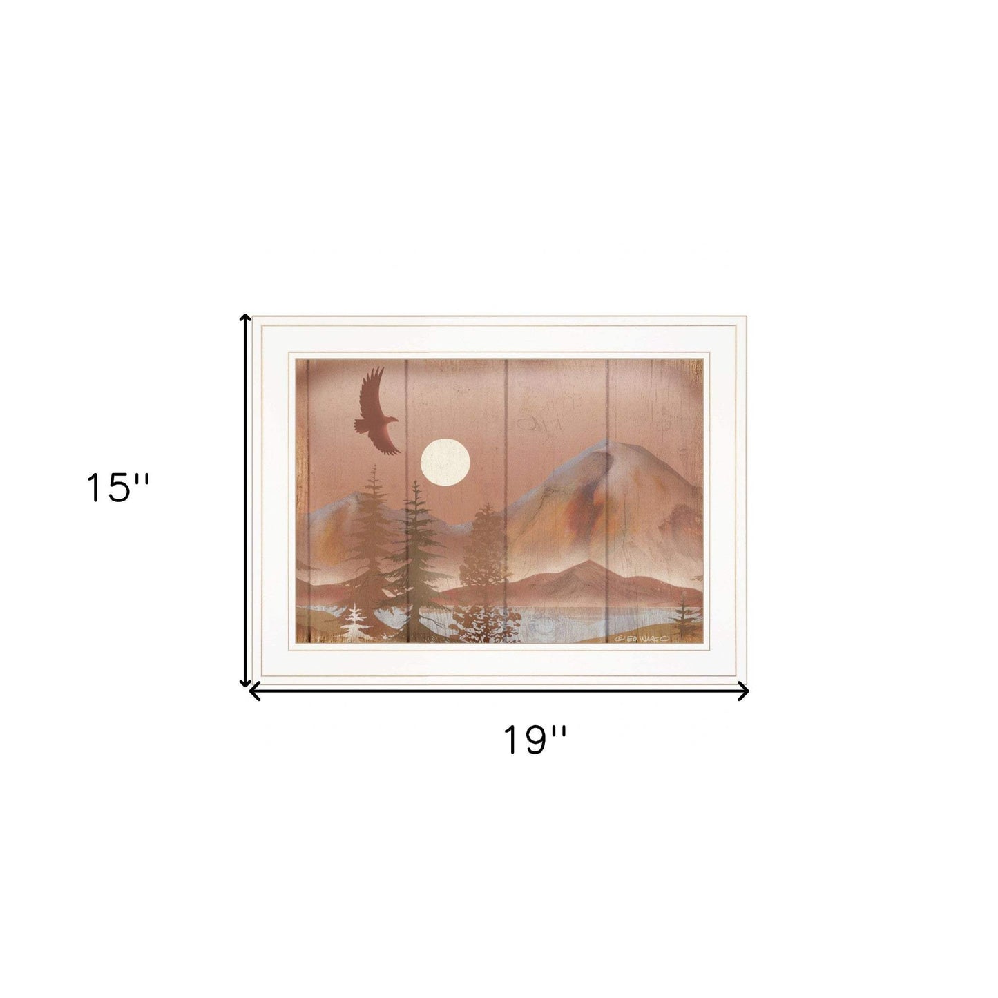 Full Moon I 1 White Framed Print Wall Art - Homeroots - Flyclothing LLC