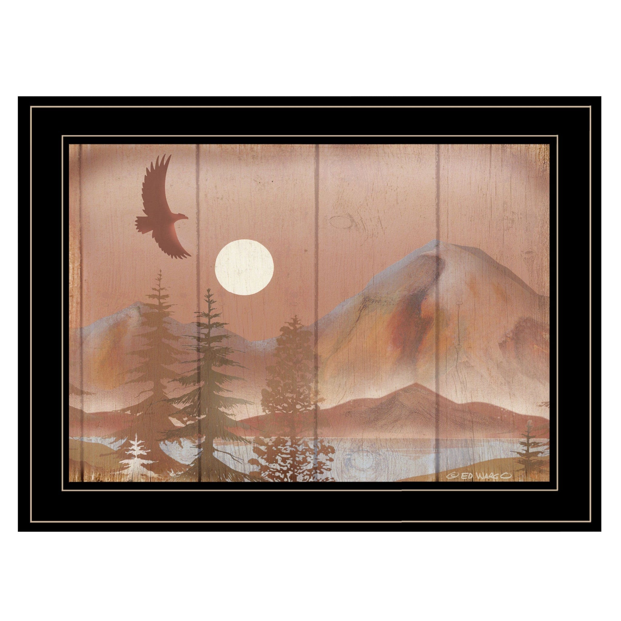 Full Moon I 2 Black Framed Print Wall Art - Homeroots