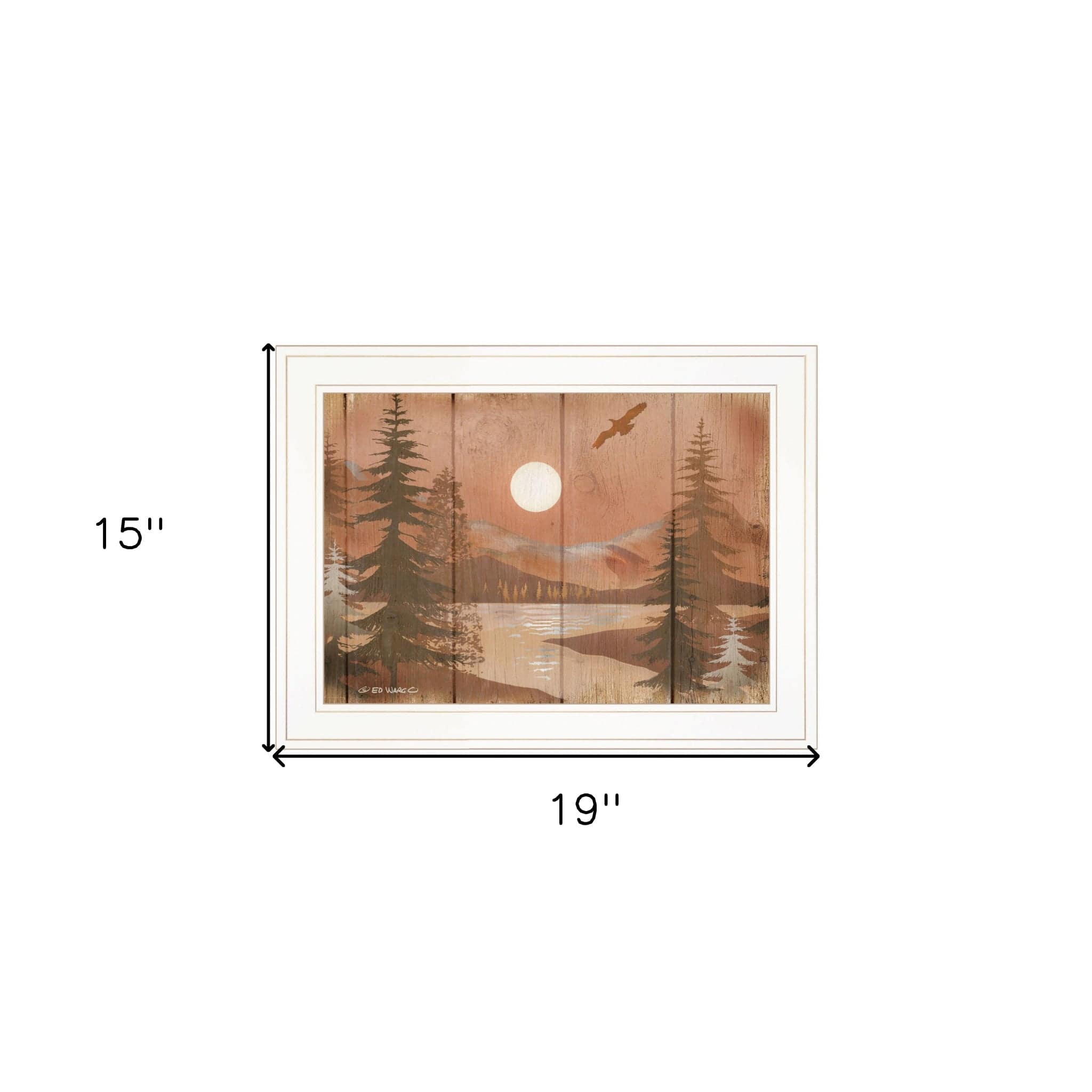 Full Moon II White Framed Print Wall Art - Homeroots