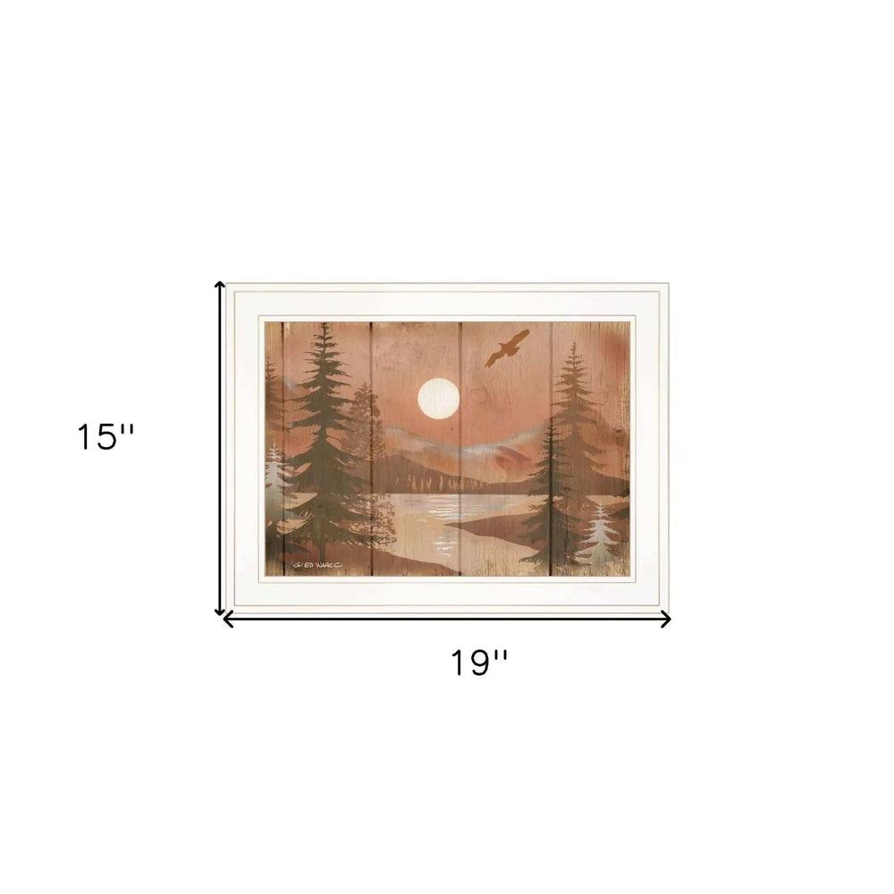 Full Moon II White Framed Print Wall Art - Homeroots - Flyclothing LLC