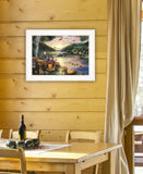 Lakefront Camping I 2 White Framed Print Wall Art - Homeroots - Flyclothing LLC