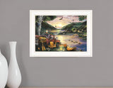 Lakefront Camping I 2 White Framed Print Wall Art - Homeroots - Flyclothing LLC