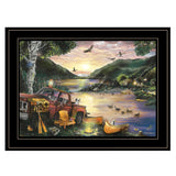 Lakefront Camping I 3 Black Framed Print Wall Art - Homeroots