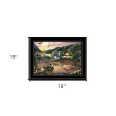 Lakefront Camping II 3 Black Framed Print Wall Art - Homeroots