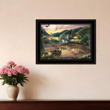 Lakefront Camping II 3 Black Framed Print Wall Art - Homeroots - Flyclothing LLC