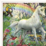 Rainbow Unicorn 2 White Framed Print Wall Art - Homeroots