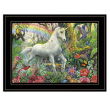Rainbow Unicorn 3 Black Framed Print Wall Art - Homeroots