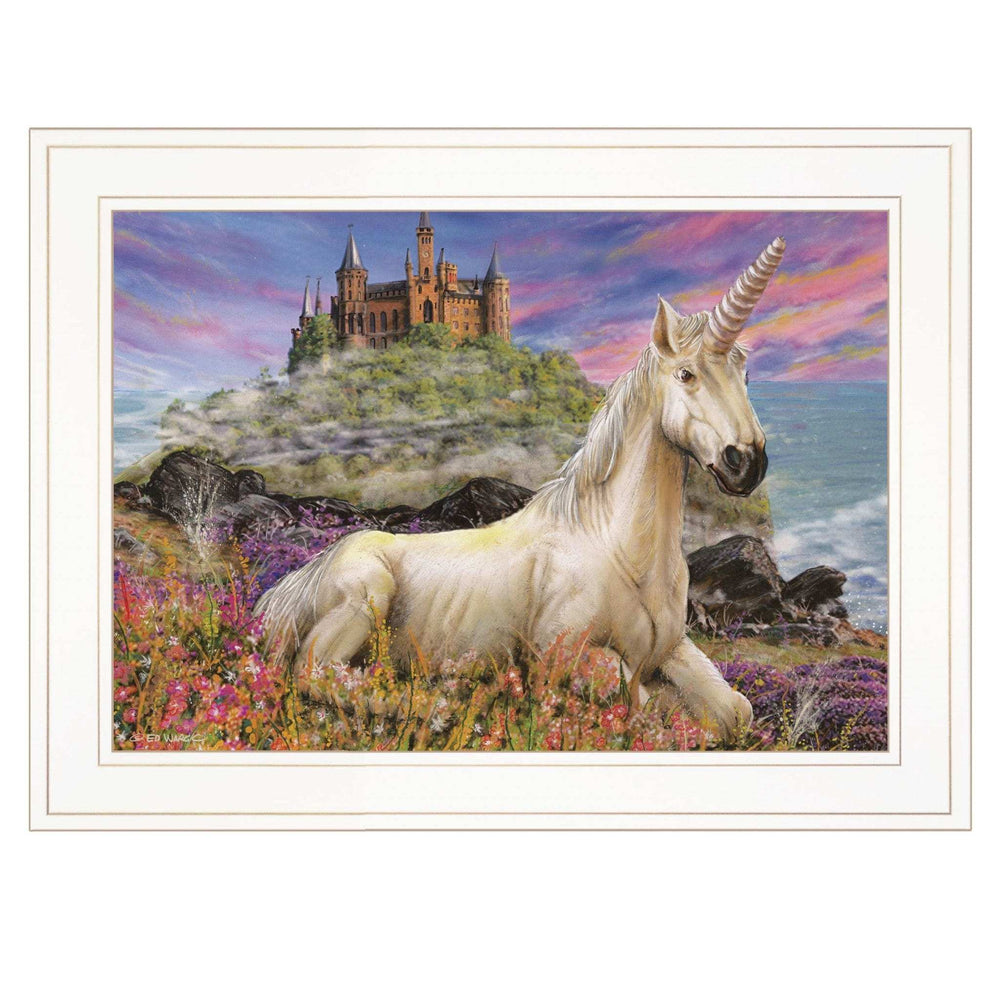 Royal Unicorn 2 White Framed Print Wall Art - Homeroots - Flyclothing LLC