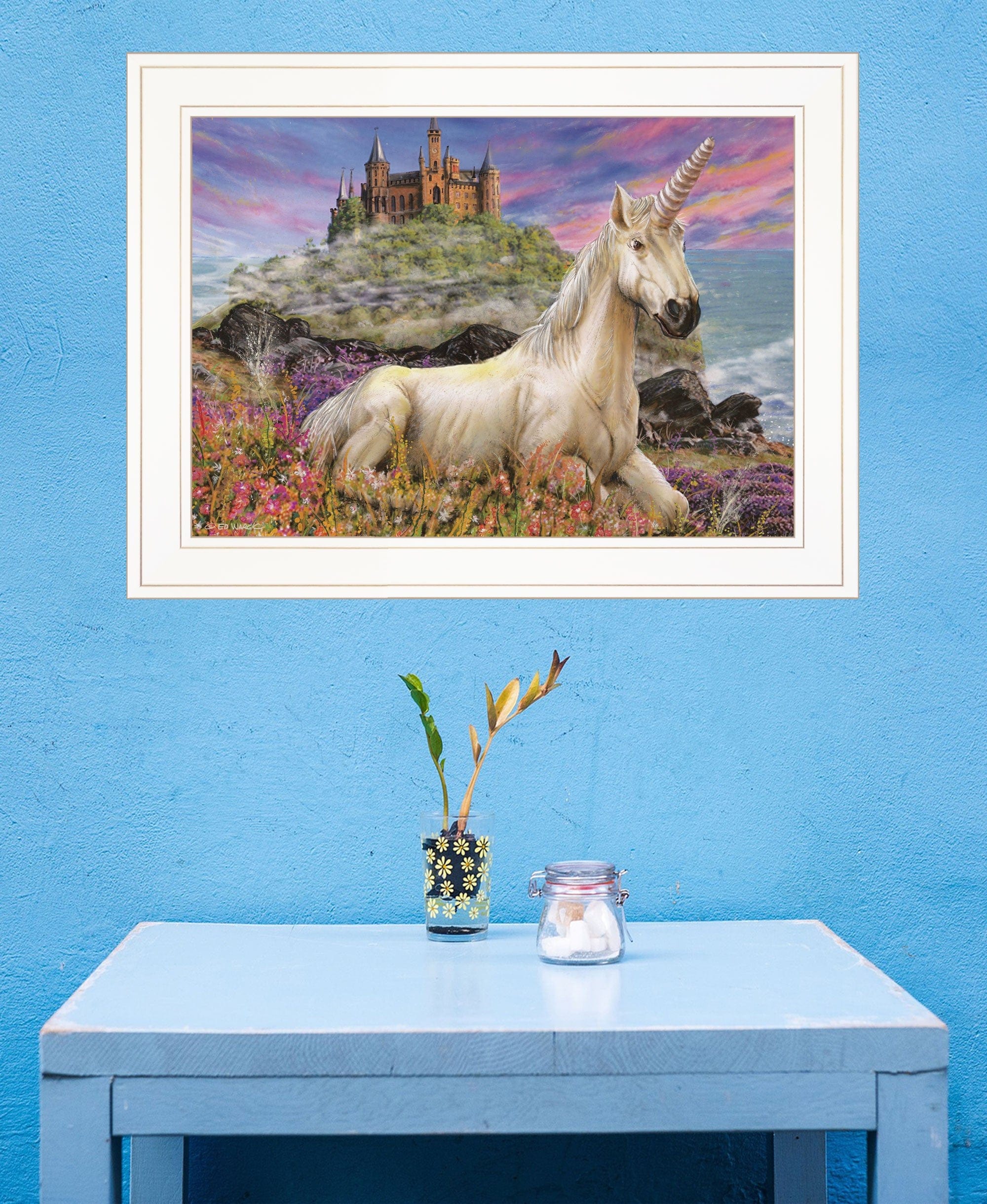 Royal Unicorn 2 White Framed Print Wall Art - Homeroots