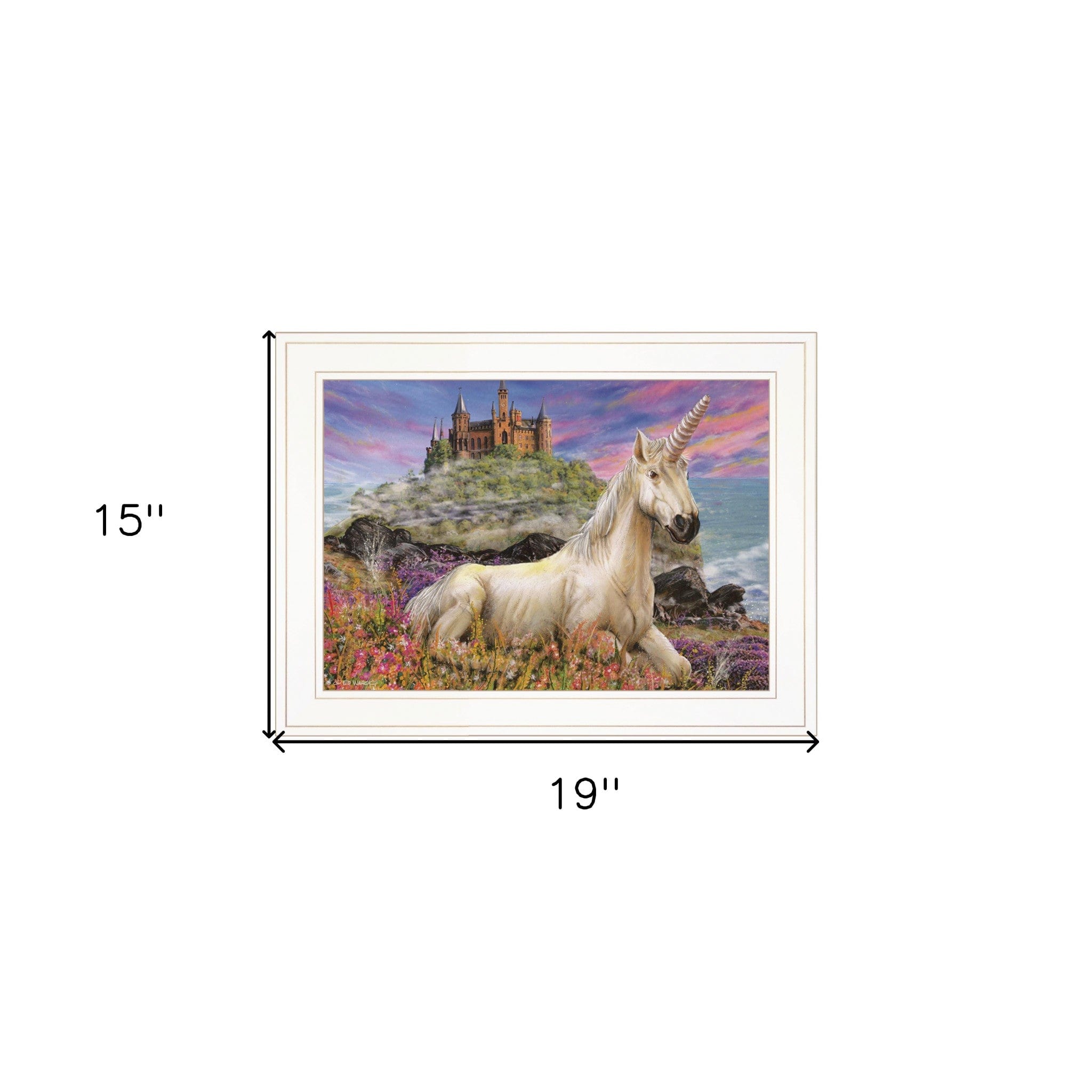 Royal Unicorn 2 White Framed Print Wall Art - Homeroots