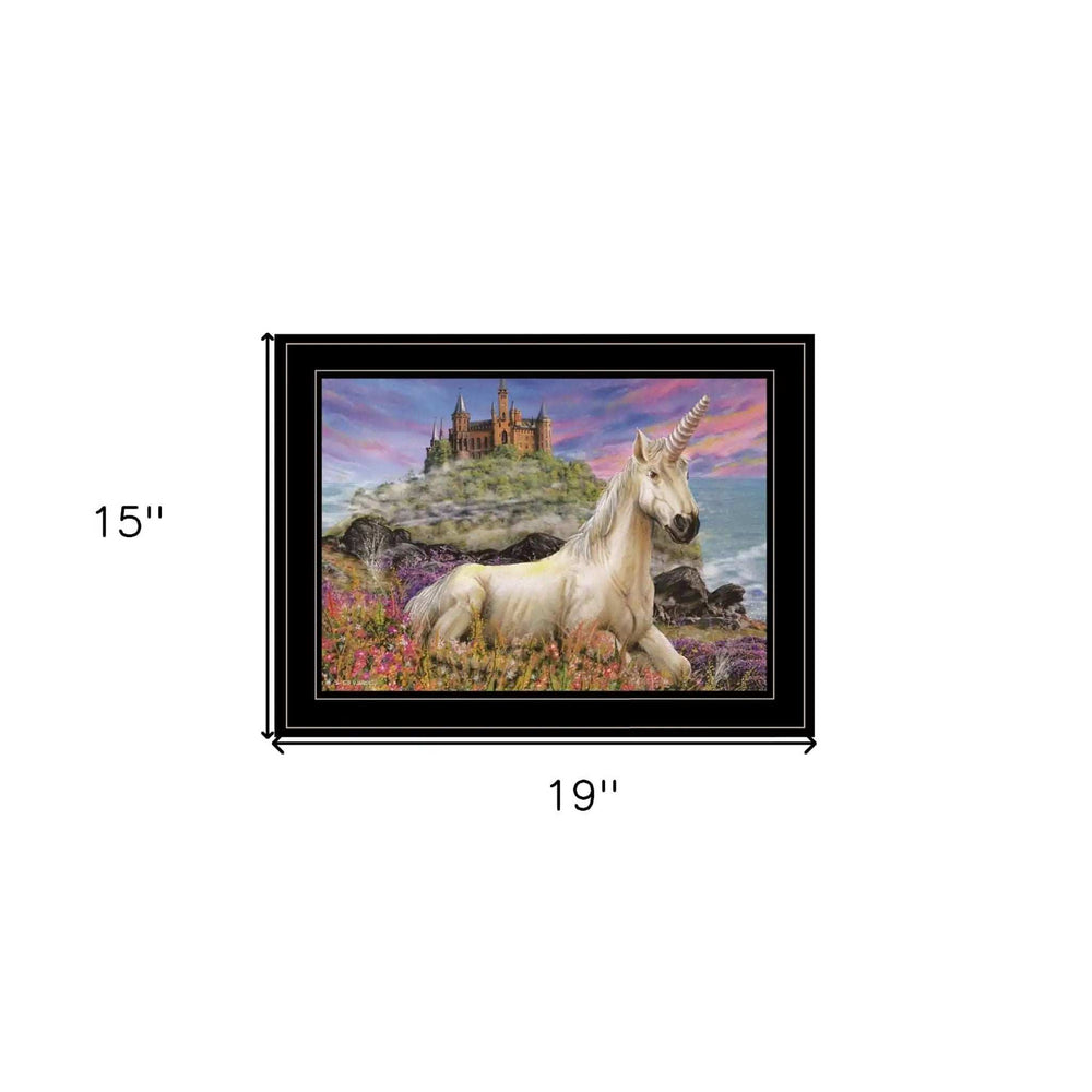 Royal Unicorn 3 Black Framed Print Wall Art - Homeroots - Flyclothing LLC