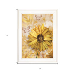 Flowers and Butterflies II 2 White Framed Print Wall Art - Homeroots