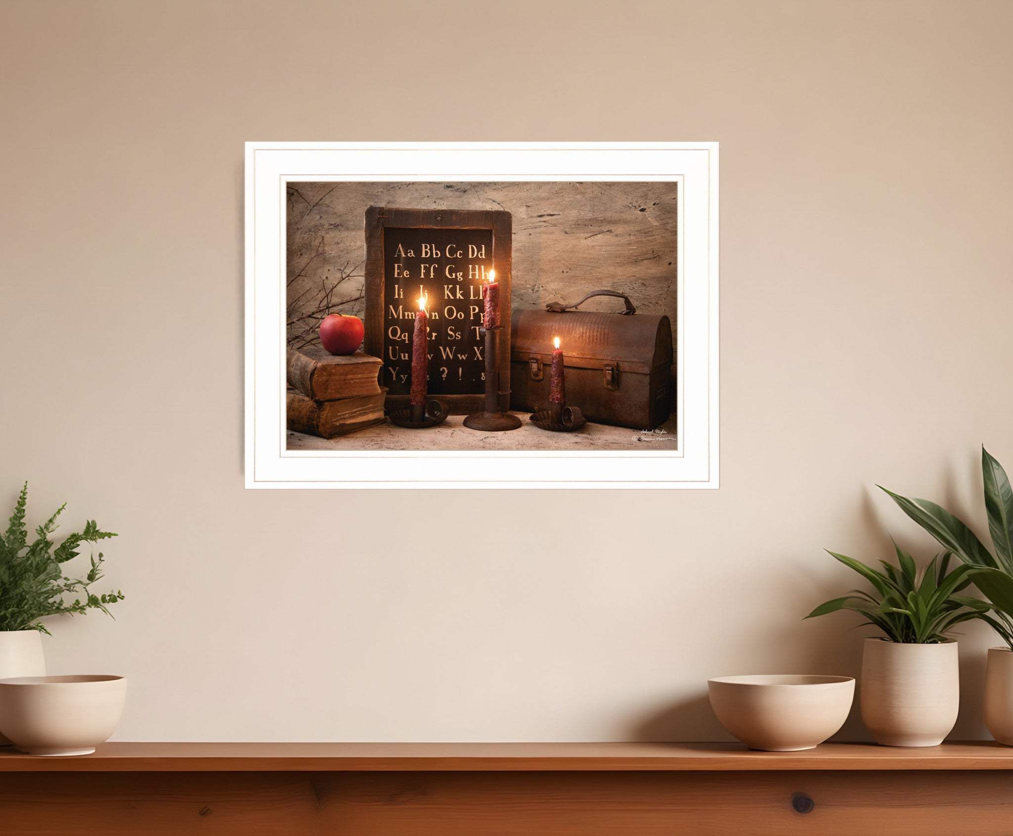 School Nights 2 White Framed Print Wall Art - Homeroots - Flyclothing LLC