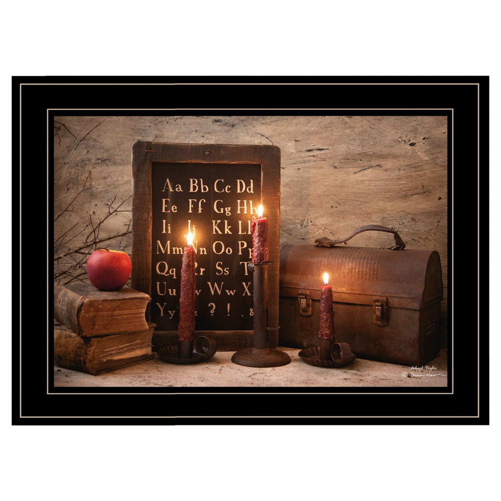 School Nights 3 Black Framed Print Wall Art - Homeroots - Flyclothing LLC
