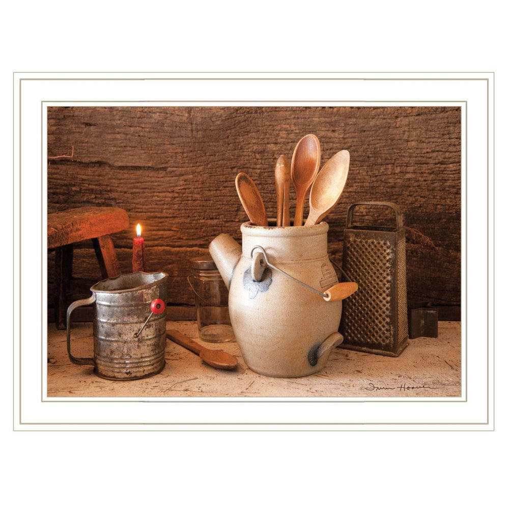 Grandmas Kitchen Tools 2 White Framed Print Kitchen Wall Art - Homeroots - Flyclothing LLC