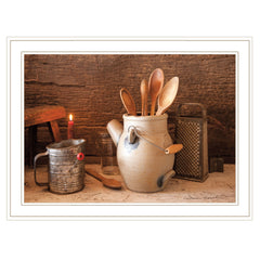 Grandmas Kitchen Tools 2 White Framed Print Kitchen Wall Art - Homeroots