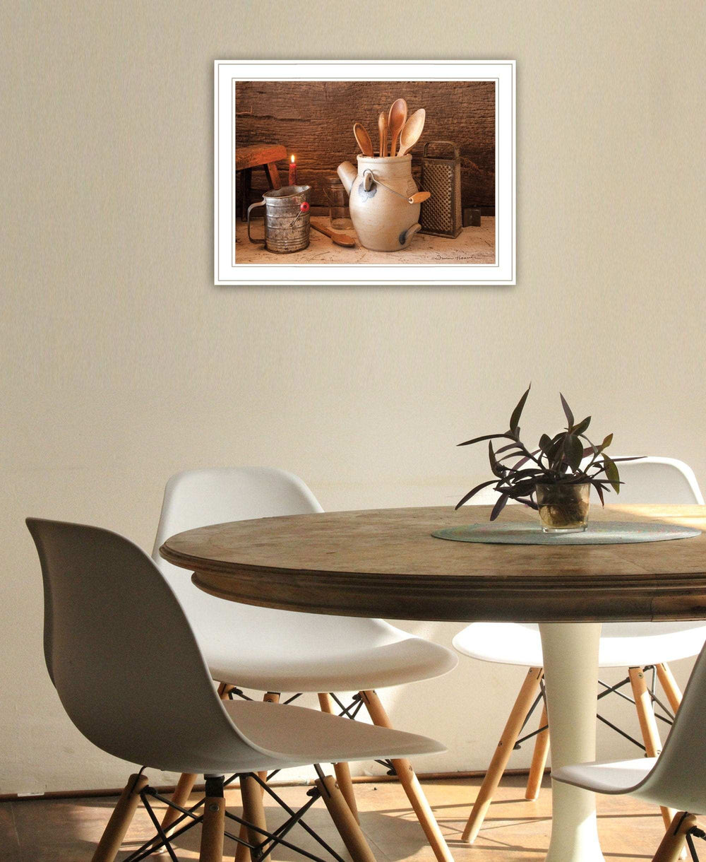 Grandmas Kitchen Tools 2 White Framed Print Kitchen Wall Art - Homeroots - Flyclothing LLC