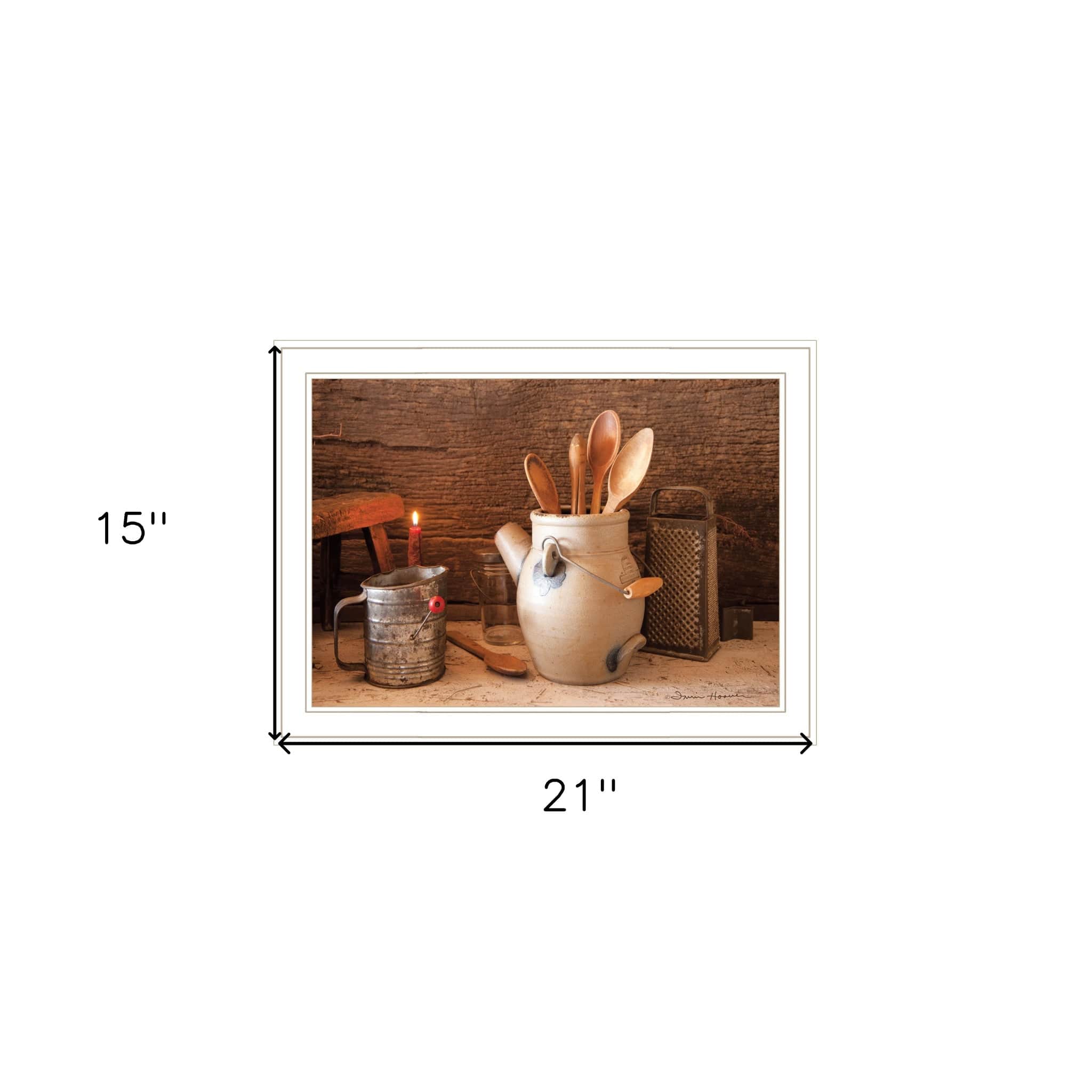 Grandmas Kitchen Tools 2 White Framed Print Kitchen Wall Art - Homeroots