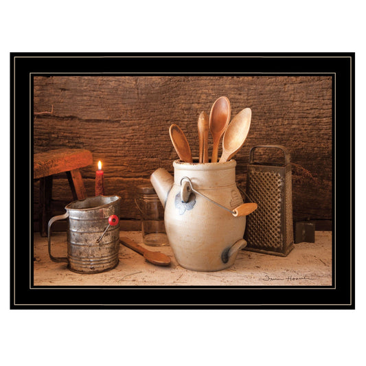 Grandmas Kitchen Tools 3 Black Framed Print Kitchen Wall Art - Homeroots