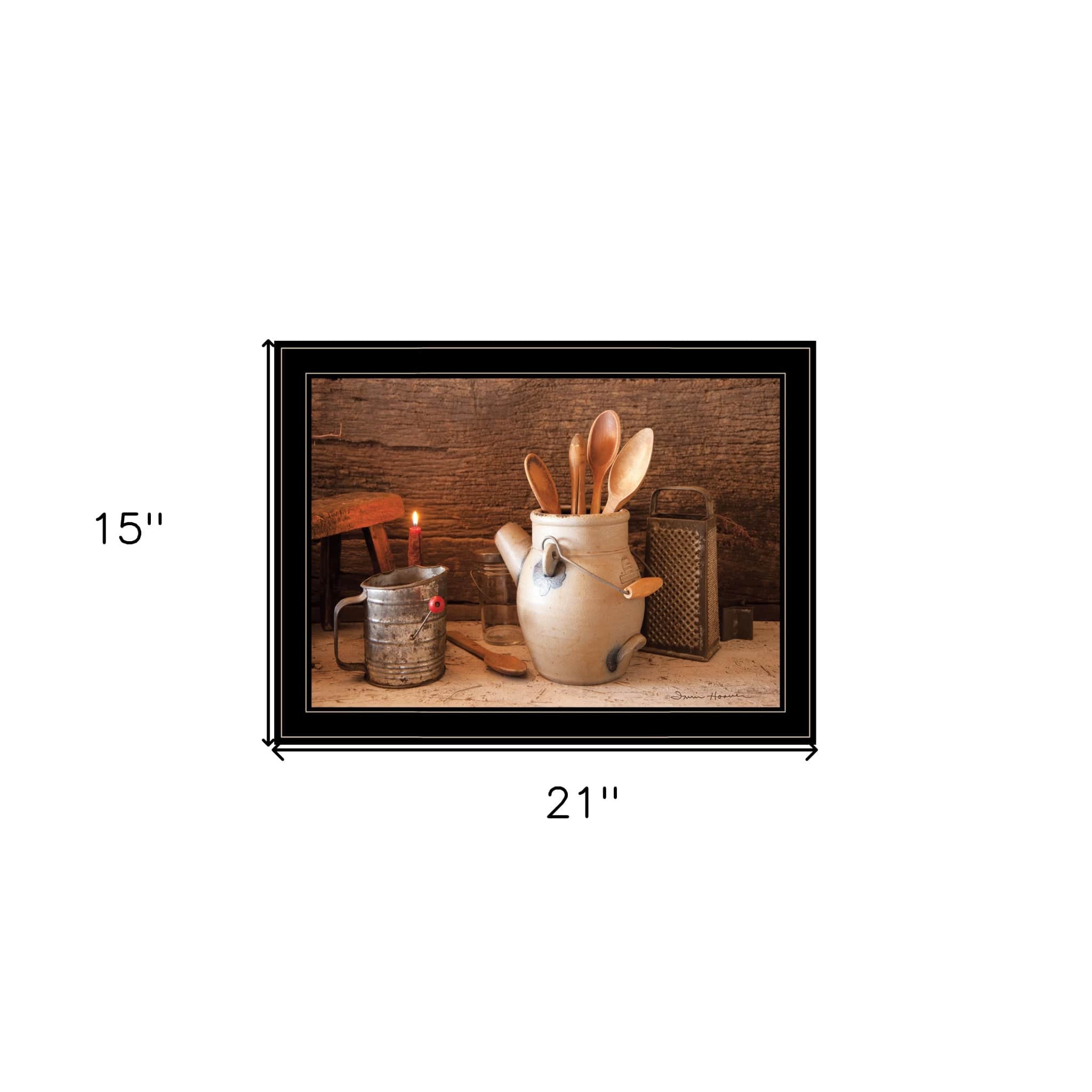 Grandmas Kitchen Tools 3 Black Framed Print Kitchen Wall Art - Homeroots