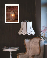 Innkeepers Lantern 3 White Framed Print Wall Art - Homeroots