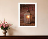 Innkeepers Lantern 3 White Framed Print Wall Art - Homeroots