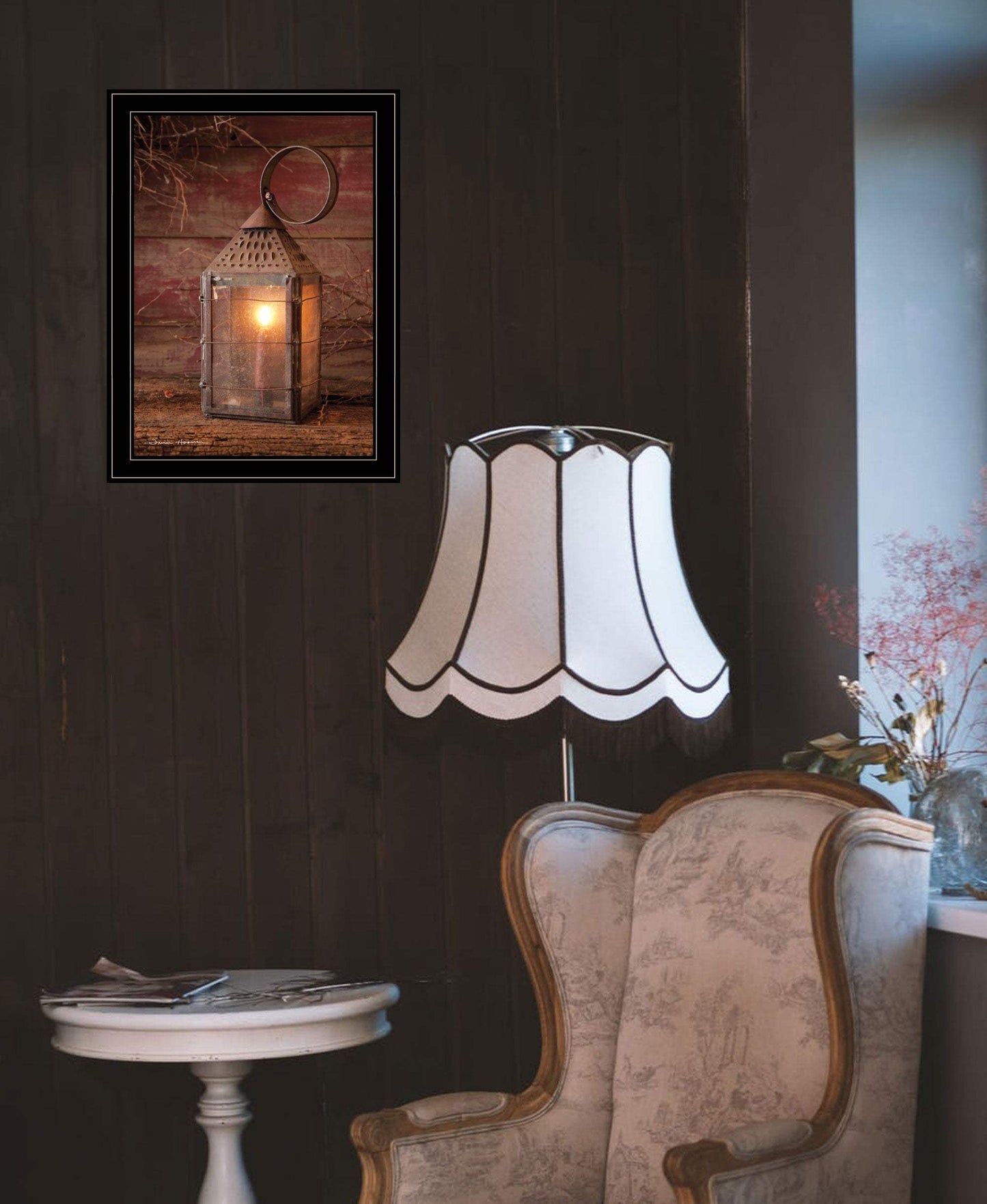 Innkeepers Lantern 1 Black Framed Print Wall Art - Homeroots - Flyclothing LLC