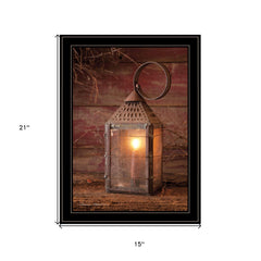 Innkeepers Lantern 1 Black Framed Print Wall Art - Homeroots