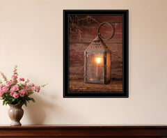 Innkeepers Lantern 1 Black Framed Print Wall Art - Homeroots