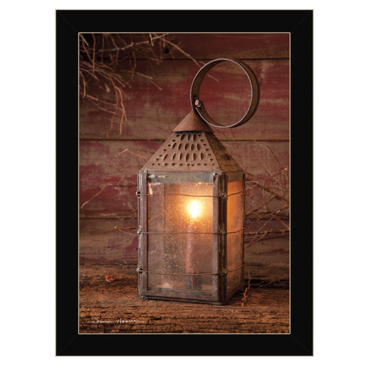 Innkeepers Lantern 2 Black Framed Print Wall Art - Homeroots