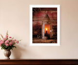 Tinners Lantern 1 White Framed Print Wall Art - Homeroots - Flyclothing LLC