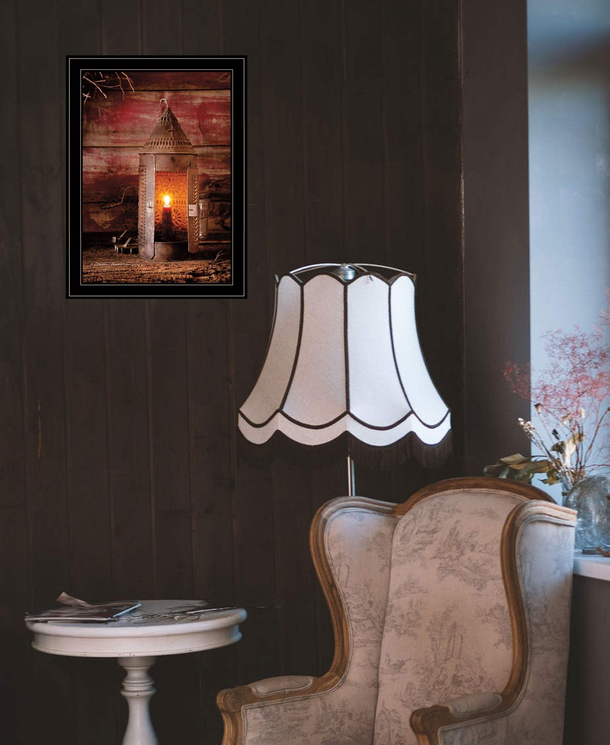 Tinners Lantern 2 Black Framed Print Wall Art - Homeroots - Flyclothing LLC