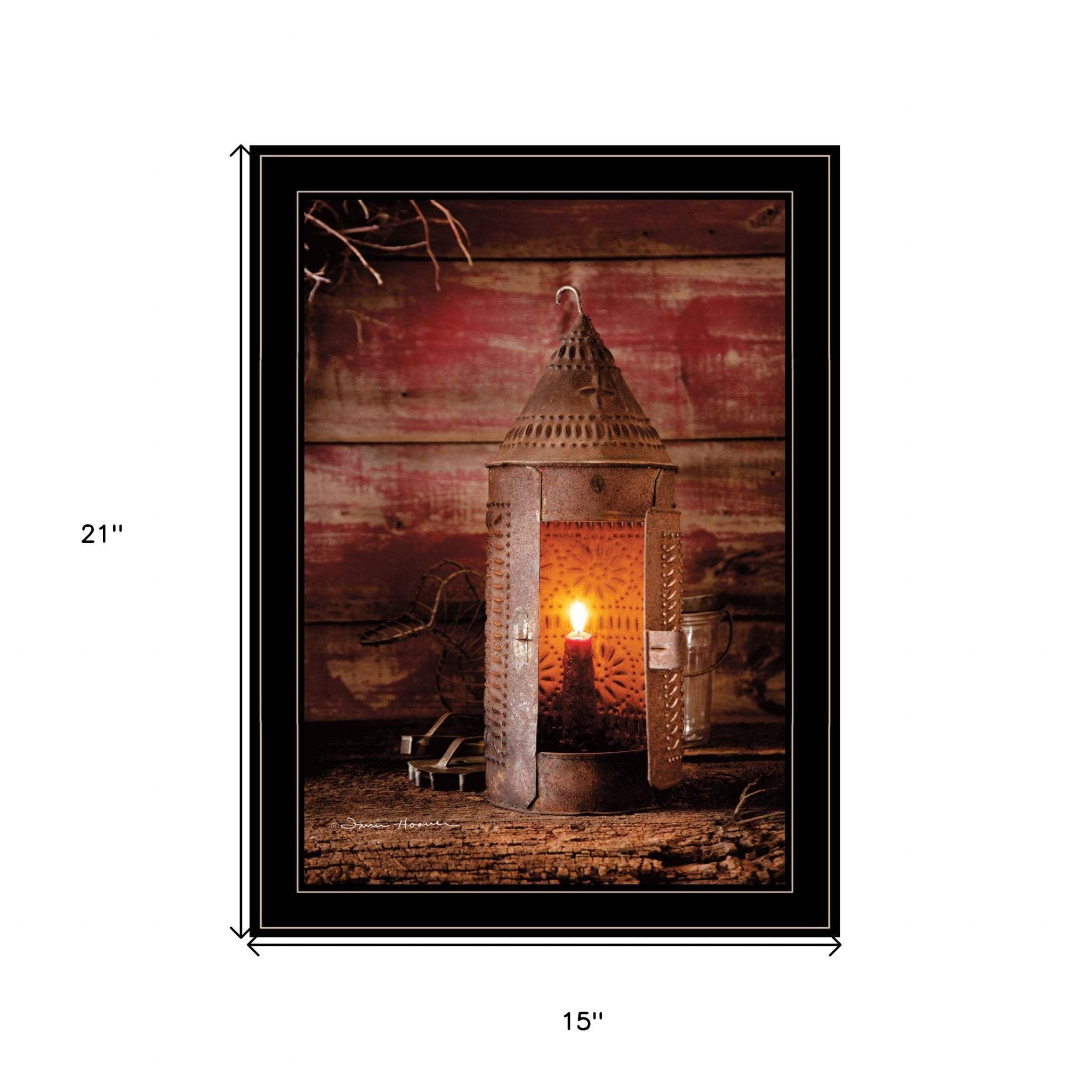 Tinners Lantern 2 Black Framed Print Wall Art - Homeroots - Flyclothing LLC