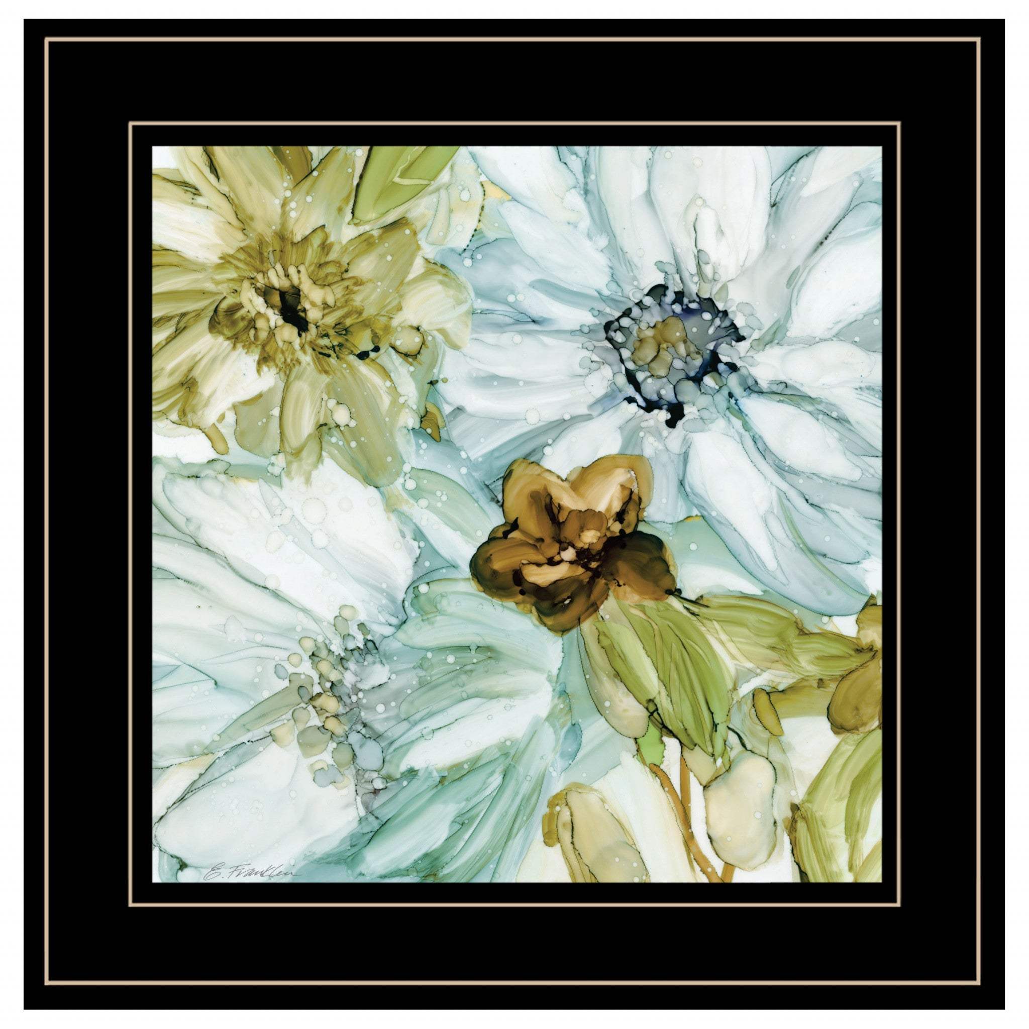 Sea glass Garden I 3 Black Framed Print Wall Art - Homeroots - Flyclothing LLC