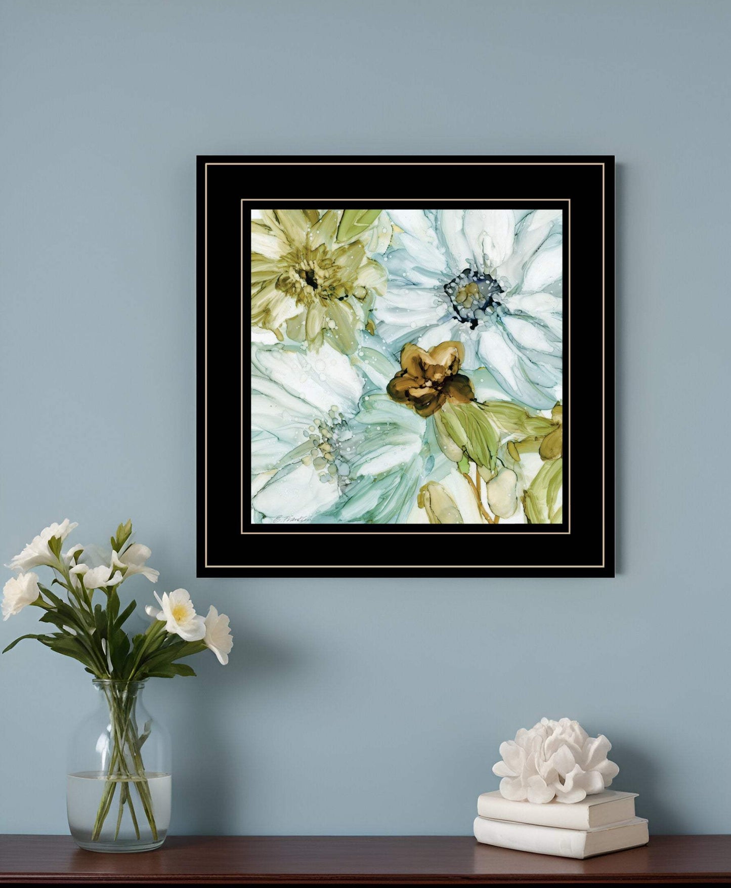 Sea glass Garden I 3 Black Framed Print Wall Art - Homeroots - Flyclothing LLC