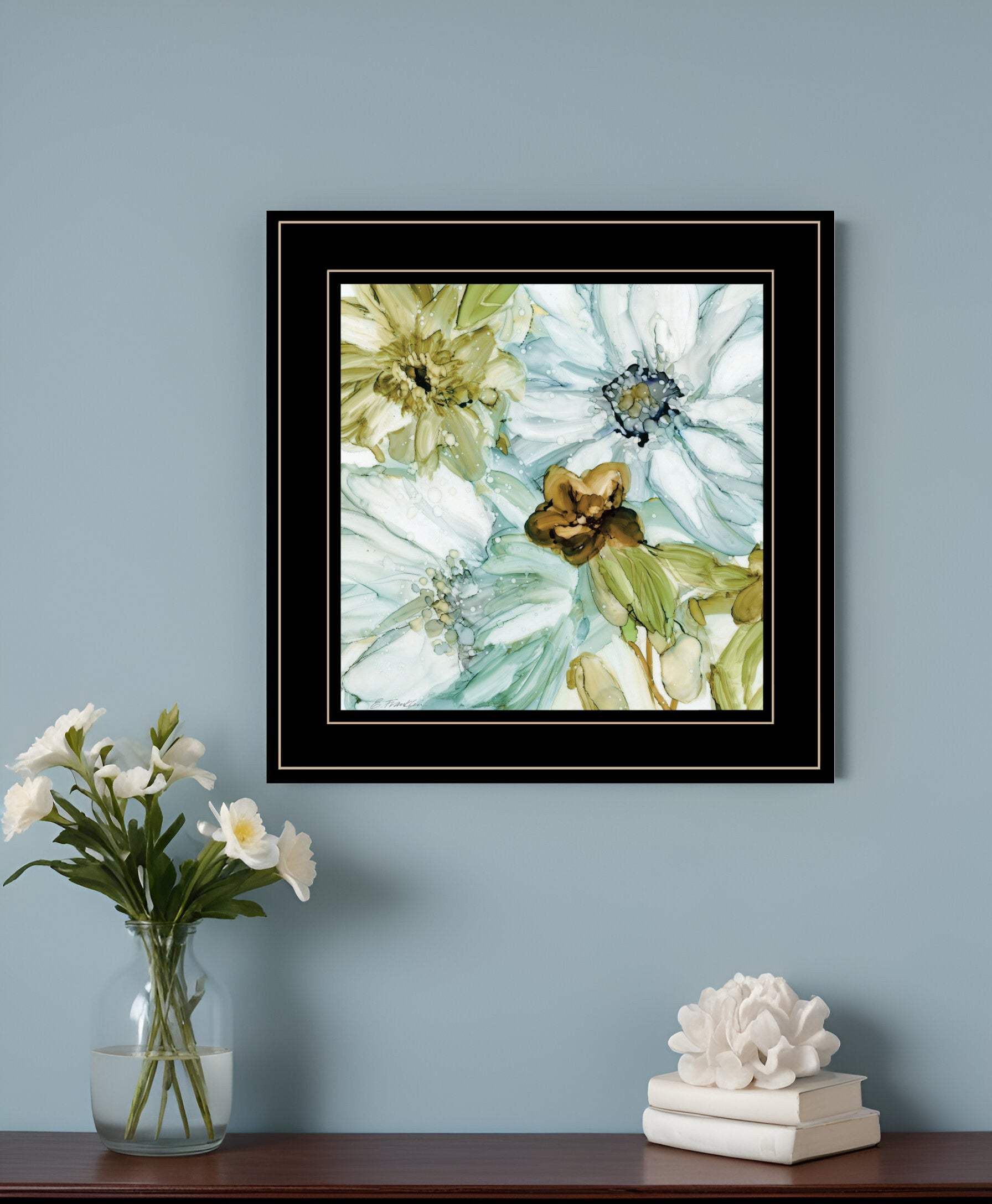 Sea glass Garden I 3 Black Framed Print Wall Art - Homeroots - Flyclothing LLC