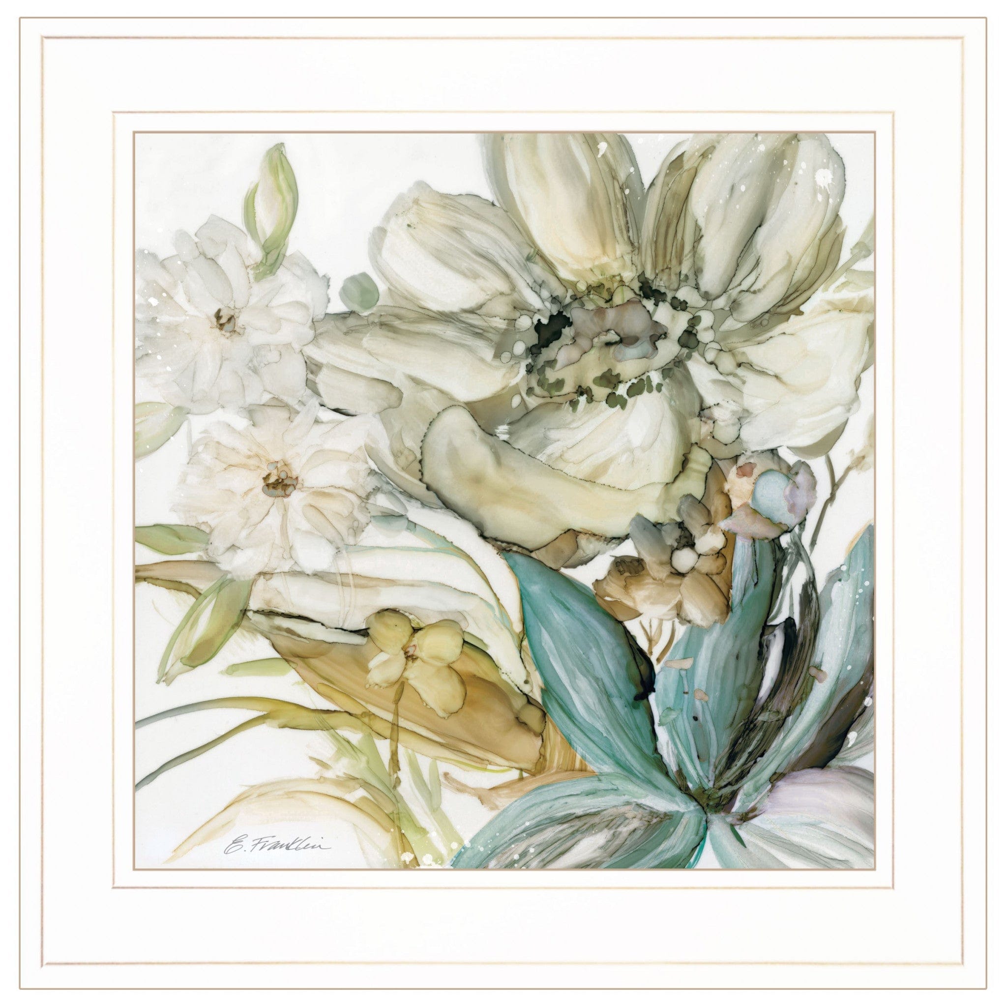 Sea glass Garden II 2 White Framed Print Wall Art - Homeroots