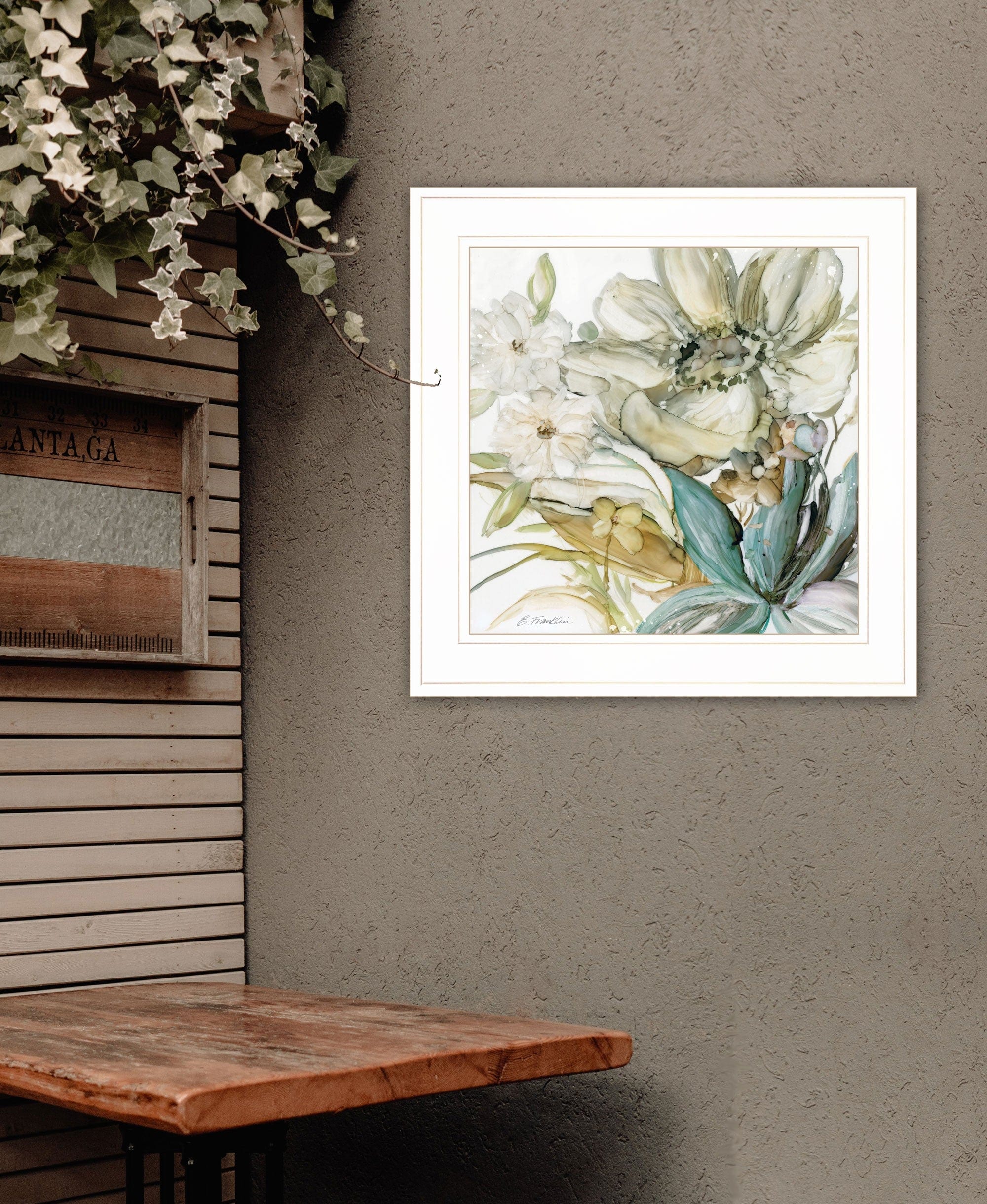 Sea glass Garden II 2 White Framed Print Wall Art - Homeroots