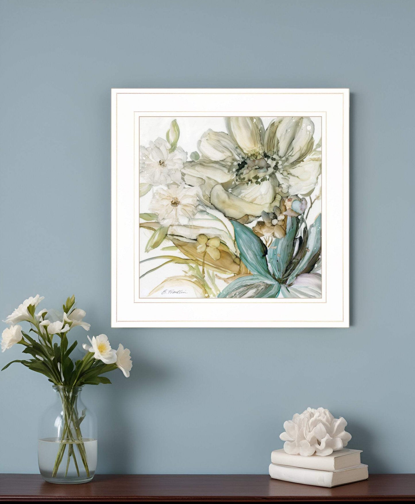 Sea glass Garden II 2 White Framed Print Wall Art - Homeroots - Flyclothing LLC