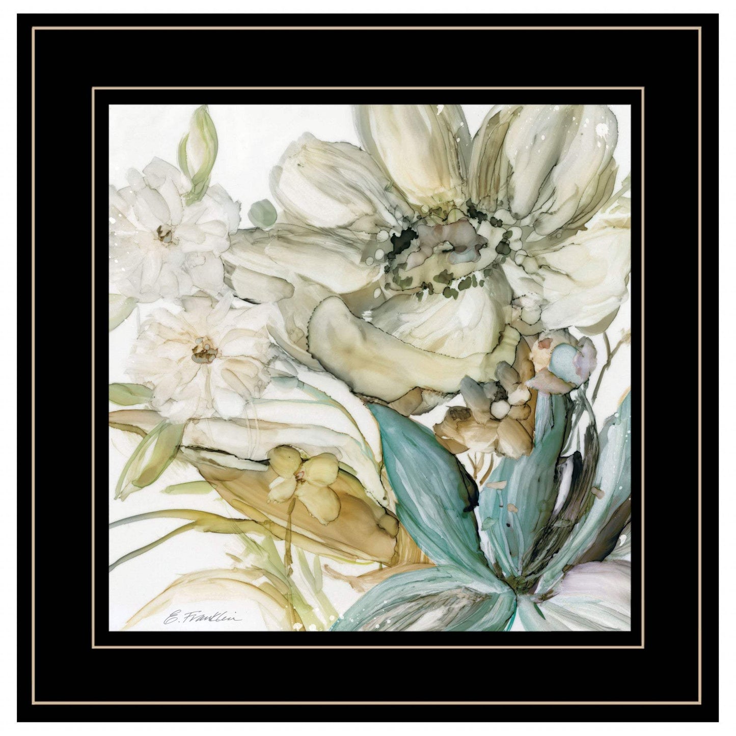 Sea glass Garden II 3 Black Framed Print Wall Art - Homeroots - Flyclothing LLC