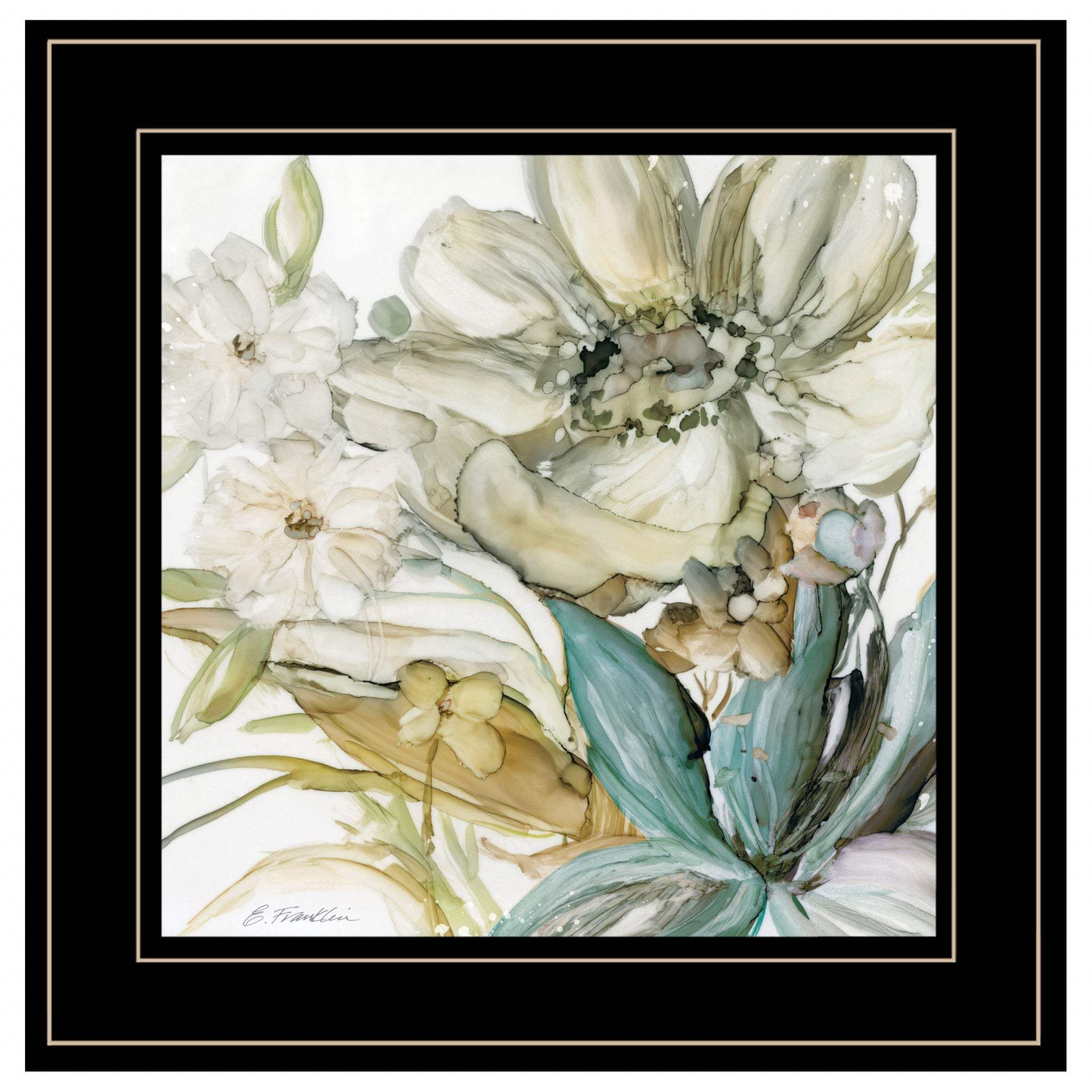 Sea glass Garden II 3 Black Framed Print Wall Art - Homeroots - Flyclothing LLC